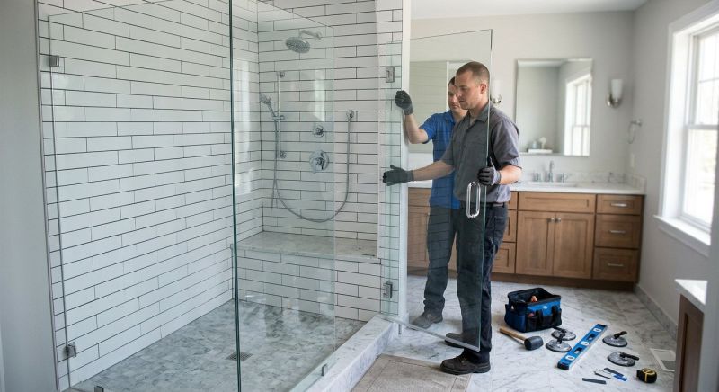 Glass Shower Door Installation project example